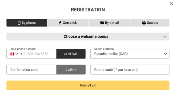 Melbet Registration Form