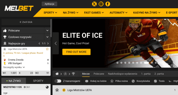 Oficjalna strona internetowa Melbet